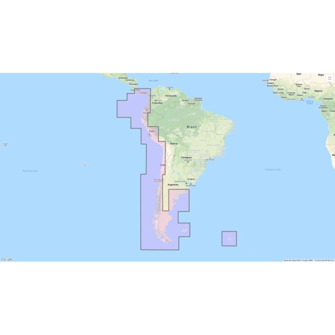 CARTA NAVIONICS SOUTH AMERICA WEST PARA TIMEZERO