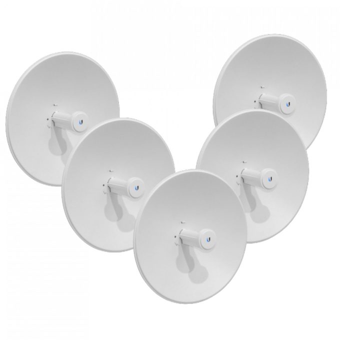 UBIQUITI Pack 5un PBE-5AC-GEN2 420mm 25dBi s/Escudo PowerBeamAC 1-1000 inc-5xPoE24V