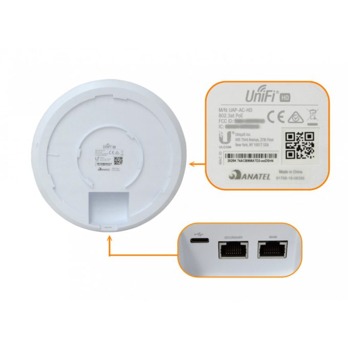 UBIQUITI Pack 5un UAP-AC-HD 4x4 1733mbps-5GHz 800-2,4GHz 4/3dBi req-PoE48V/17W 2-1000 - Imagen 2