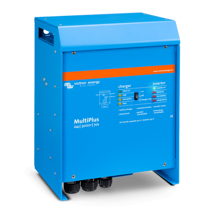 Inversor Cargador Victron Multiplus 3000VA 24V 230V 50Hz carga 70A, conmutación 50A